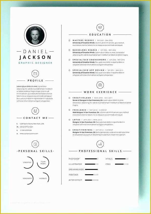 Single Page Resume Template Free Of Nice E Page Resume Template Word Classic Resume