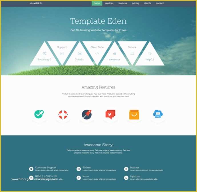 Single Page Website Template Free Of E Page Website Template