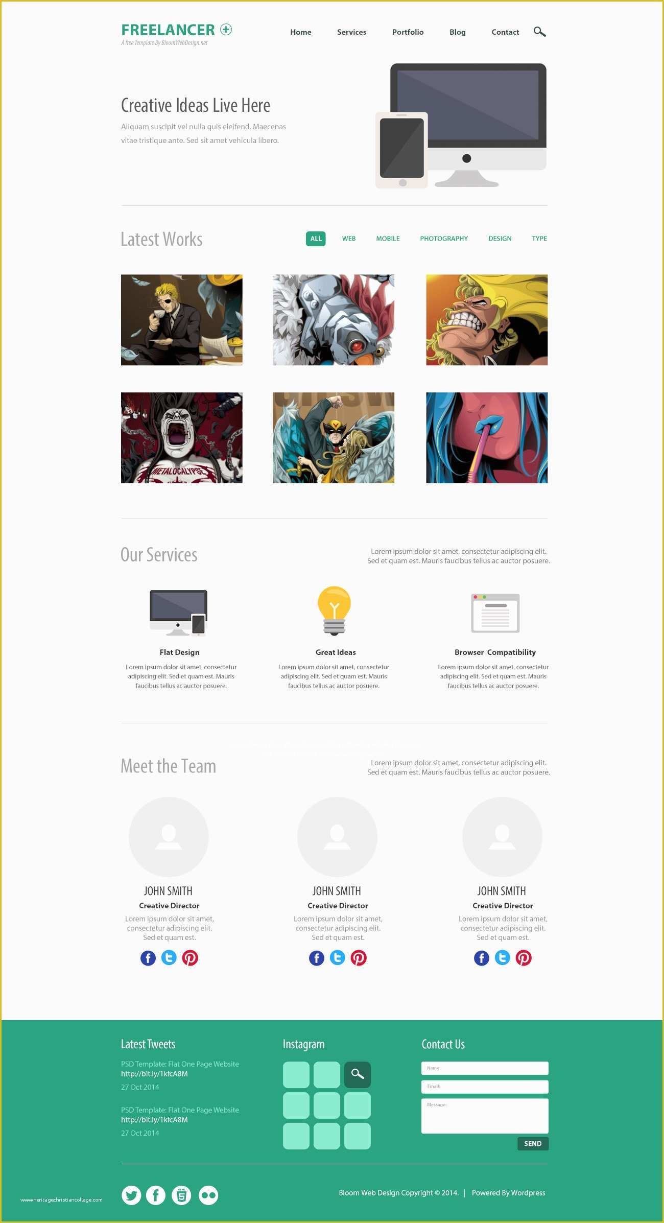 Single Page Website Template Free Of Free Psd Minimalist E Page Website Template Designbump