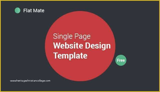 Single Page Website Template Free Of Free Single Page Website Design Template Psd Css Author
