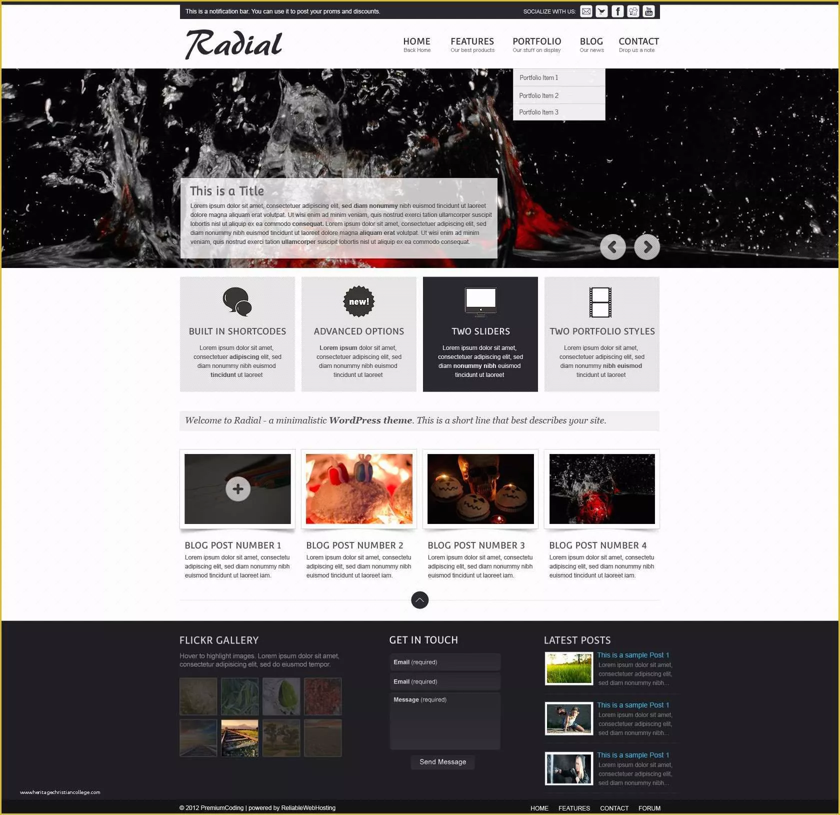 Site Template Free Of Freebie Radial Full Web Site Template Psd Premiumcoding