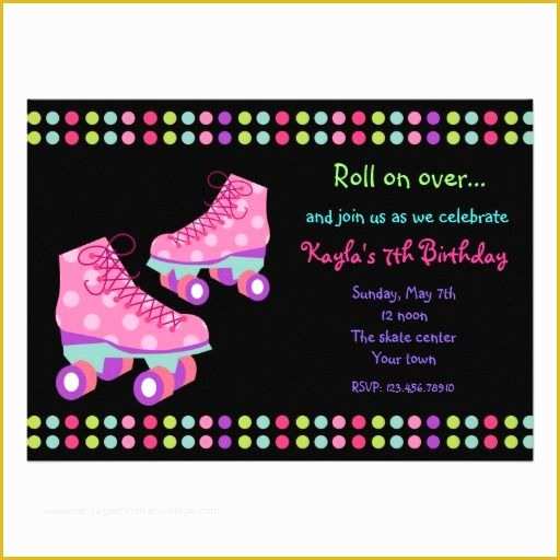 Skating Party Invitation Template Free Of Free Roller Skating Birthday Party Invitations