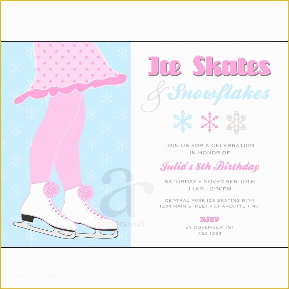 Skating Party Invitation Template Free Of Free Skating Party Invitation Template