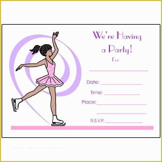 Skating Party Invitation Template Free Of How to Write Ice Skating Party Invitations
