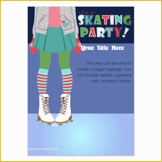 Skating Party Invitation Template Free Of Ice Skating Party Invitations & Cards On Pingg