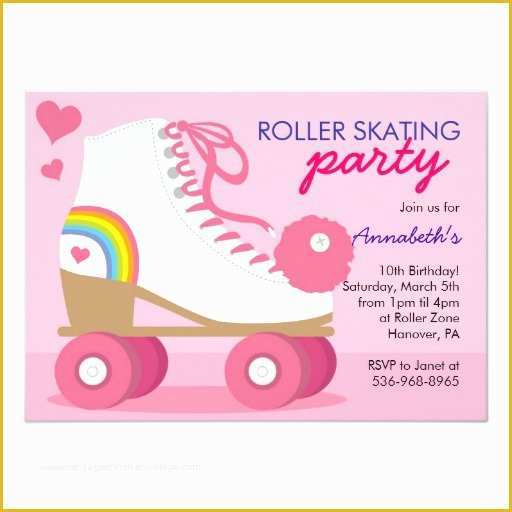 Skating Party Invitation Template Free Of Roller Skating Birthday Party Invitations