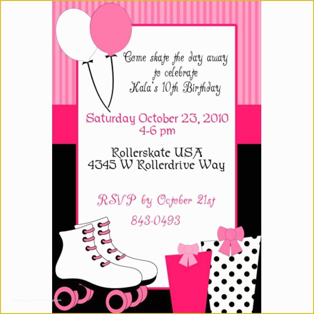 Skating Party Invitation Template Free Of Roller Skating Party Invitation Template Free