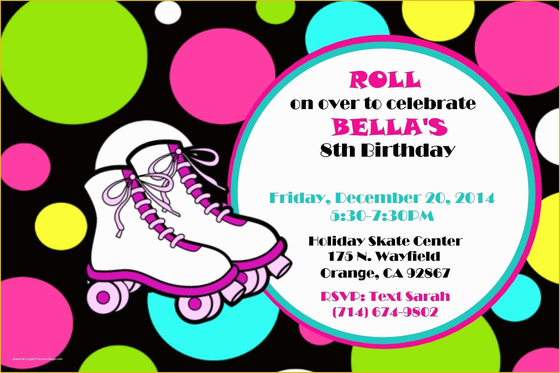 Skating Party Invitation Template Free Of Skating Party Invitations