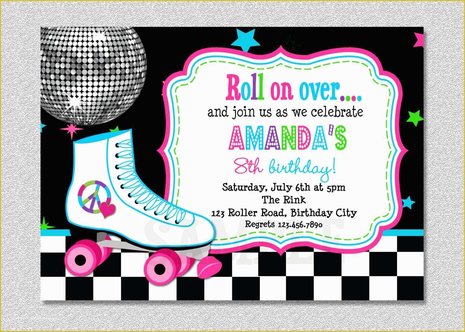 Skating Party Invitation Template Free Of Skating Party Invitations