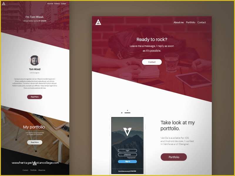 Sketch Website Template Free Of Aly Portfolio Website Sketch Freebie Download Free