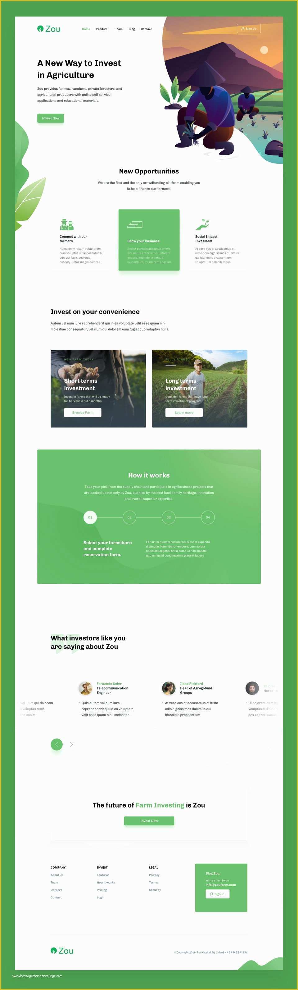 Sketch Website Template Free Of Farm Website Template Sketch · Pinspiry