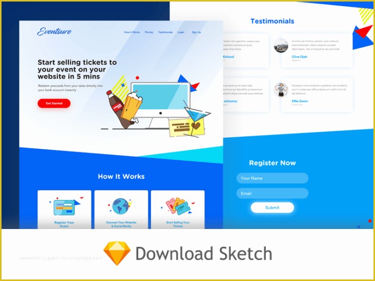 Sketch Website Template Free Of Free event Website Template Sketch Free Download