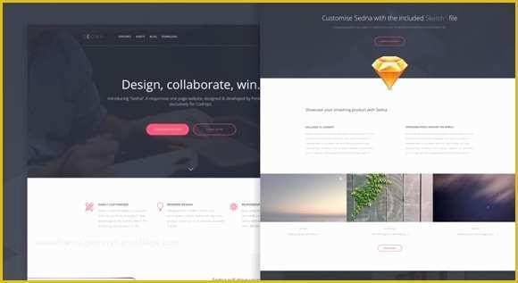 Sketch Website Template Free Of Freebie “sedna” E Page Website Template HTML Sketch