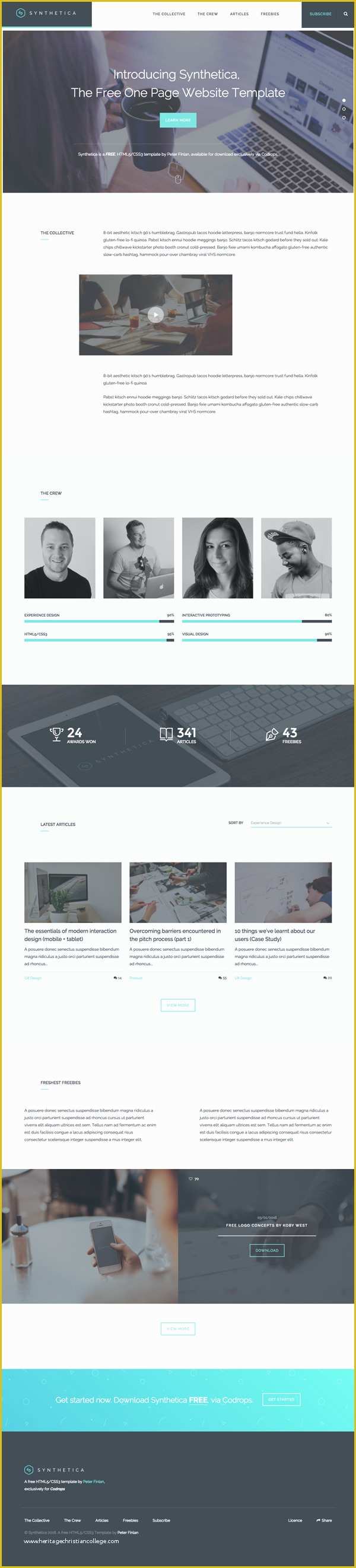 Sketch Website Template Free Of Freebie “synthetica” E Page Website Template HTML