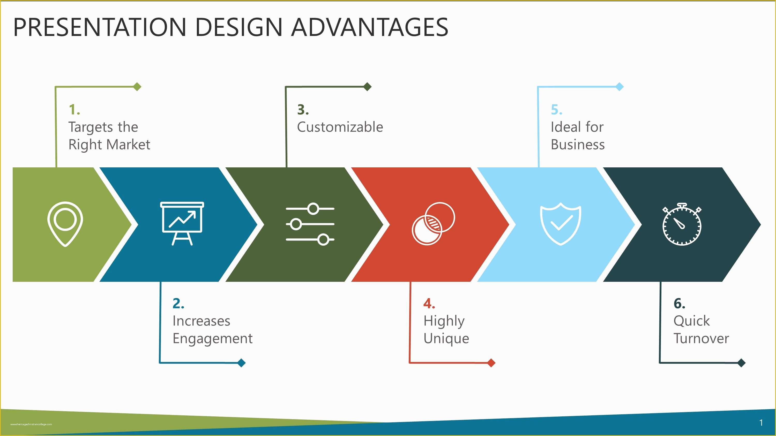 Slide Presentation Template Free Download Of 5 Point Process Slides for Powerpoint