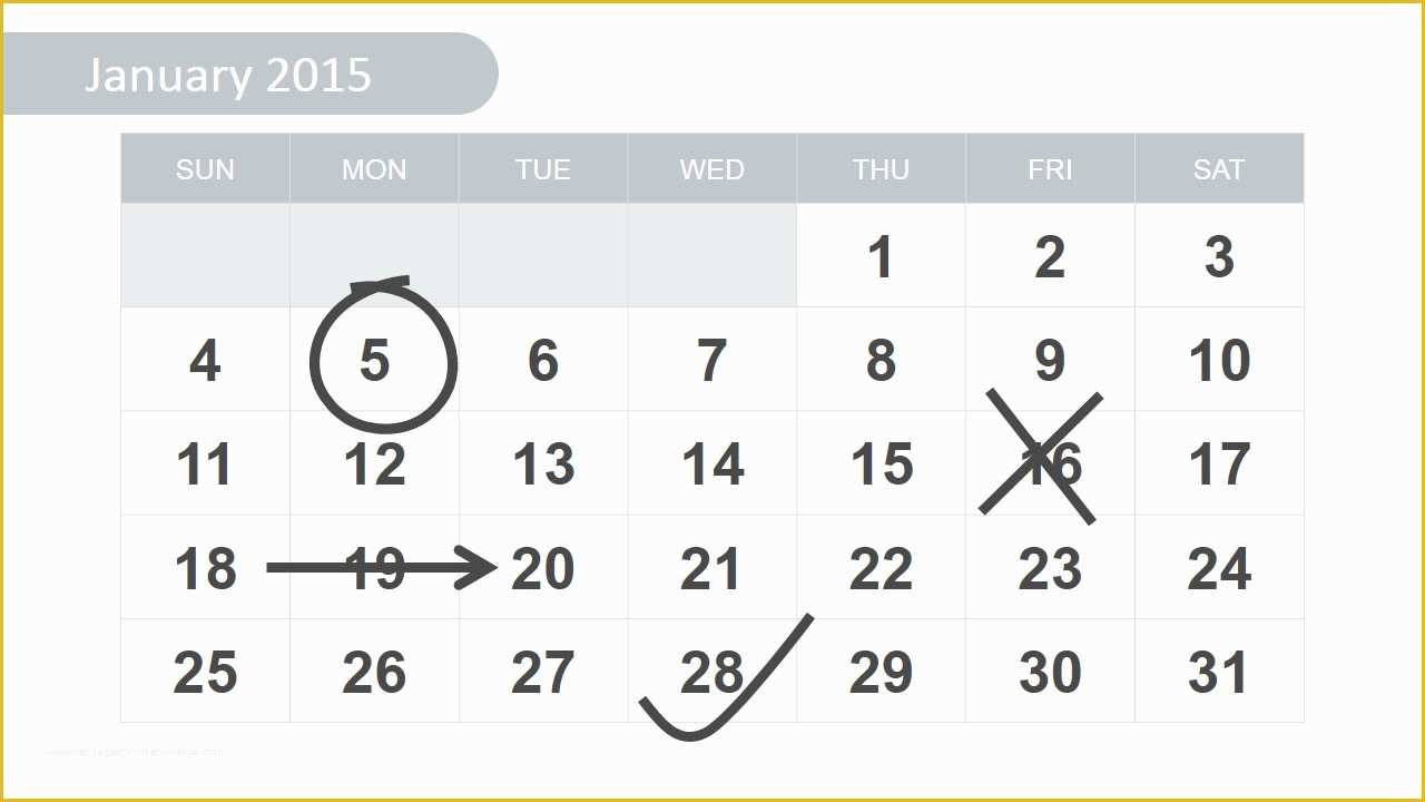 Slidemodel Free Templates Of Free 2015 Calendar Template for Powerpoint Slidemodel