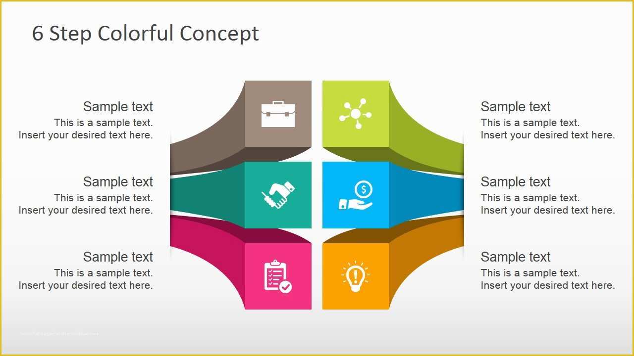 Slidemodel Free Templates Of Free 6 Steps Colorful Diagram for Powerpoint Slidemodel