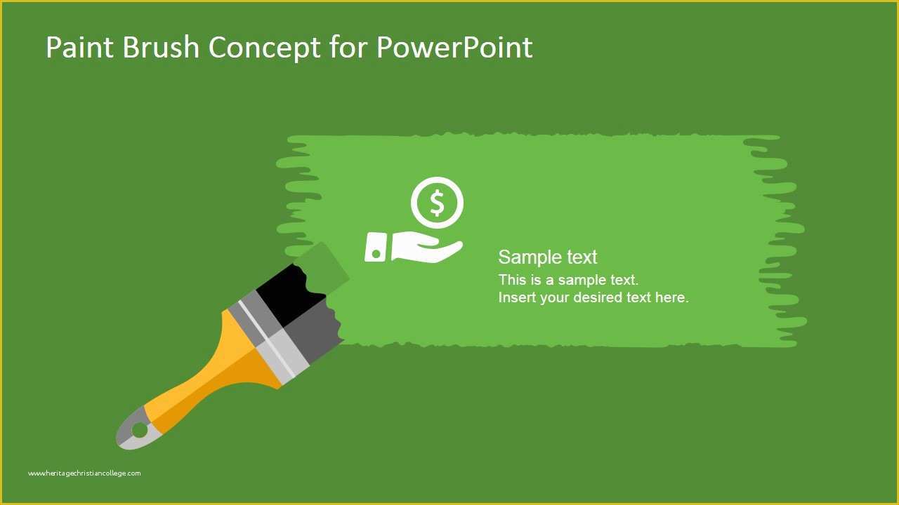 Slidemodel Free Templates Of Free Paint Brush Concept Powerpoint Template Slidemodel