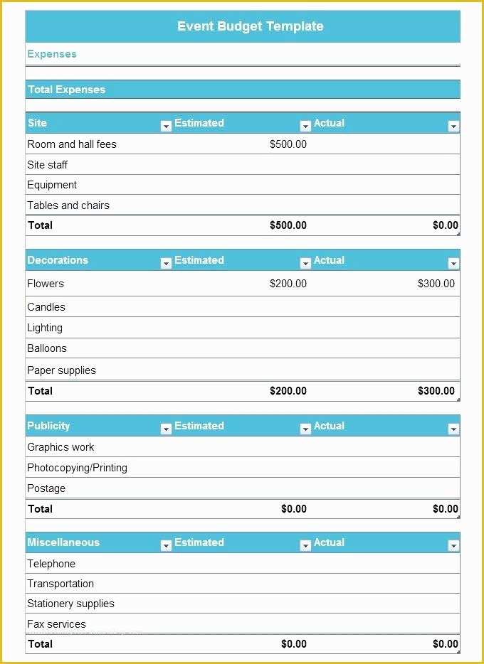 Small Business Budget Template Free Download Of 6 Business Bud Template Free Download Small Monthly