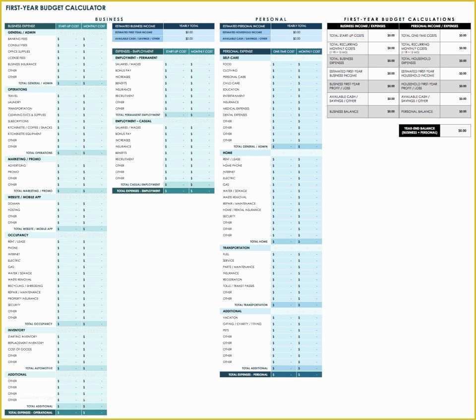 Small Business Budget Template Free Download Of All the Best Business Bud Templates