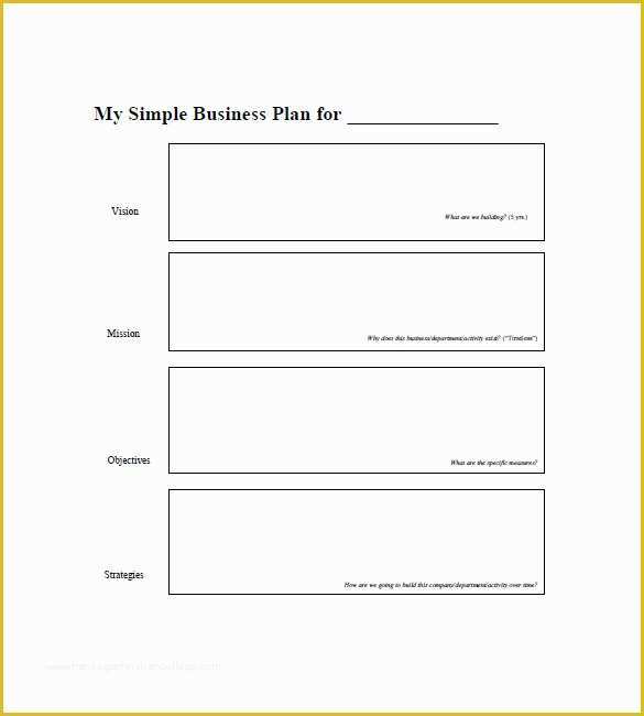 Small Business Plan Template Free Of Simple Business Plan Template – 20 Free Sample Example