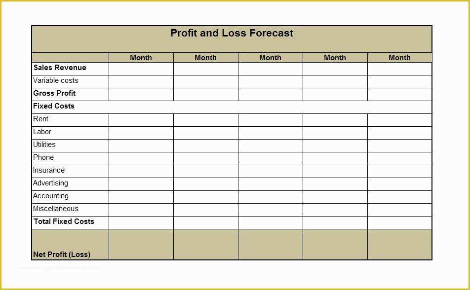 Small Business Profit and Loss Template Free Of 35 Profit and Loss Statement Templates & forms