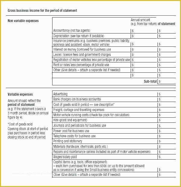 Small Business Profit and Loss Template Free Of Small Business Profit and Loss Statement Template