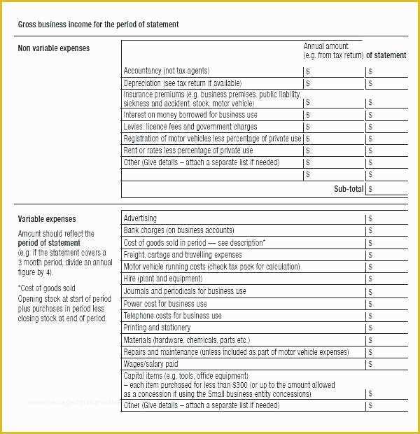 Small Business Profit and Loss Template Free Of Small Business Profit and Loss Statement Template