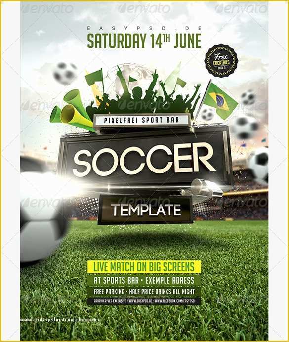 Soccer Flyer Template Free Of 43 soccer Flyer Templates In Psd Word Eps Vector Ai