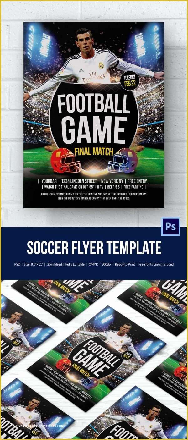 Soccer Flyer Template Free Of 43 soccer Flyer Templates In Psd Word Eps Vector Ai