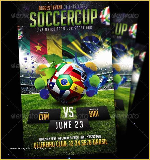 Soccer Flyer Template Free Of 43 soccer Flyer Templates In Psd Word Eps Vector Ai