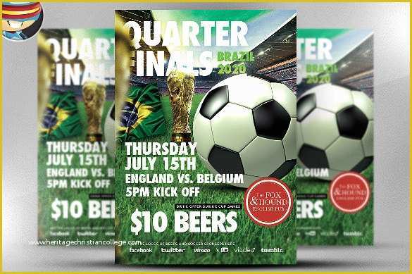 Soccer Flyer Template Free Of 43 soccer Flyer Templates In Psd Word Eps Vector Ai