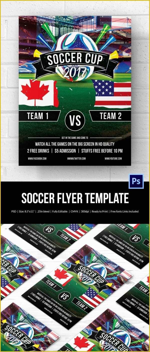 Soccer Flyer Template Free Of 43 soccer Flyer Templates In Psd Word Eps Vector Ai