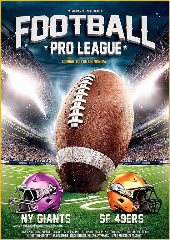Soccer Flyer Template Free Of Download American Football League Flyer Template