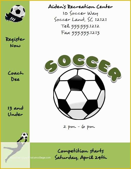 Soccer Flyer Template Free Of Free Microsoft Word soccer Flyer Template
