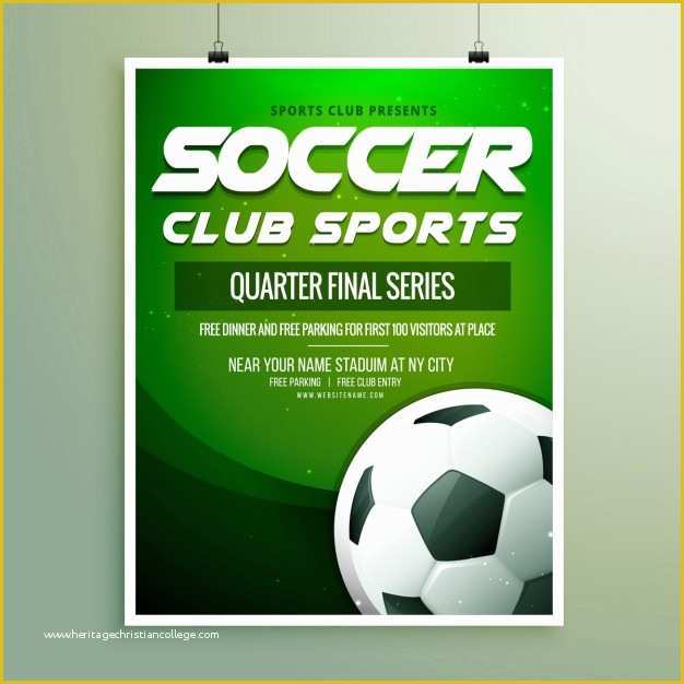 Soccer Flyer Template Free Of soccer Championship Flyer Template Vector