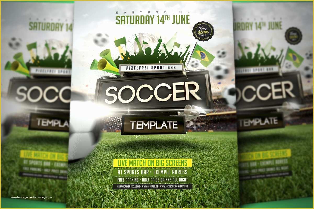 Soccer Flyer Template Free Of soccer Flyer Template by Pixelfrei On Deviantart