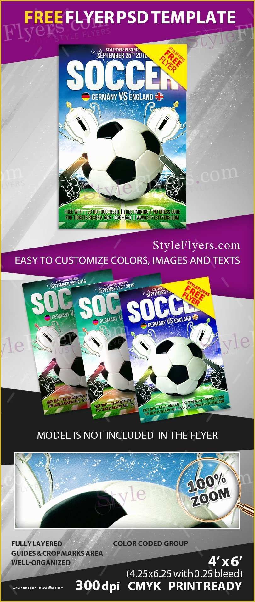 Soccer Flyer Template Free Of soccer Free Psd Flyer Template Free Download