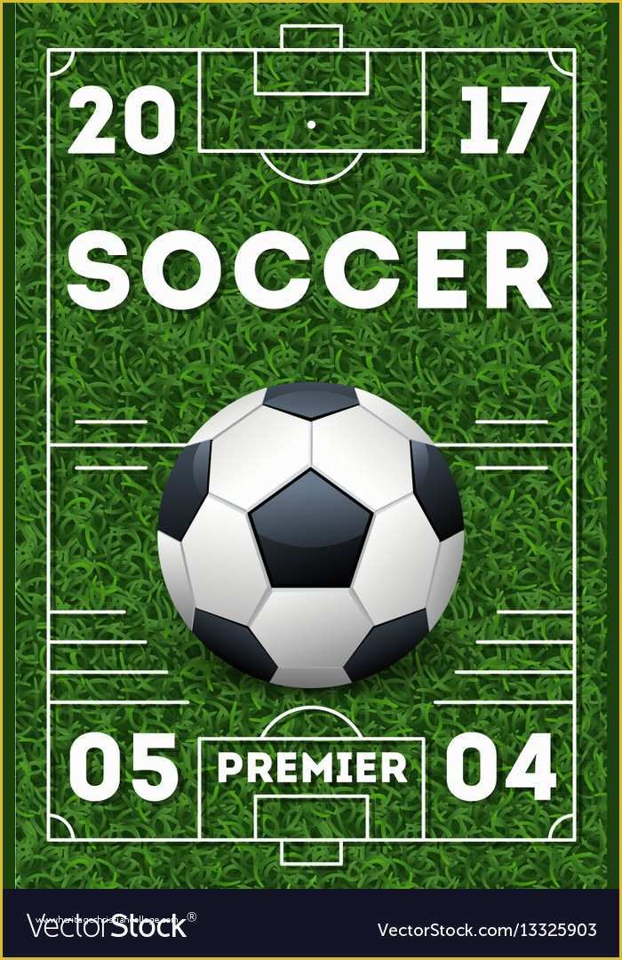 Soccer Flyer Template Free Of soccer Poster Template Royalty Free Vector Image