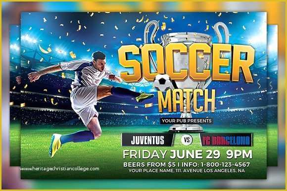 Soccer Flyer Template Free Of soccer tournament Flyer Template Flyer Templates