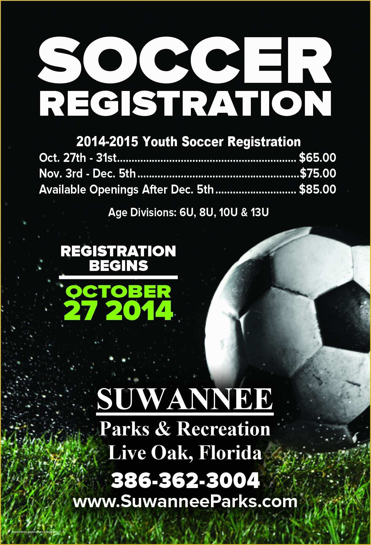 Soccer Flyer Template Free Of Suwannee Parks and Recreation