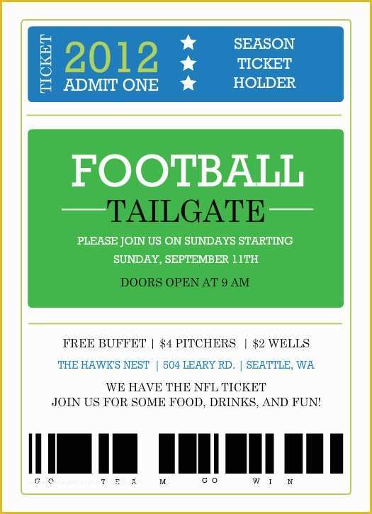 Soccer Ticket Invitation Template Free Of 6 Best Of Sports Ticket