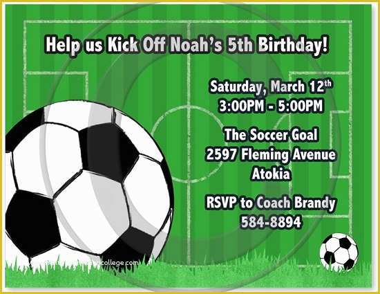 Soccer Ticket Invitation Template Free Of soccer Birthday Invitations Ideas – Free Printable