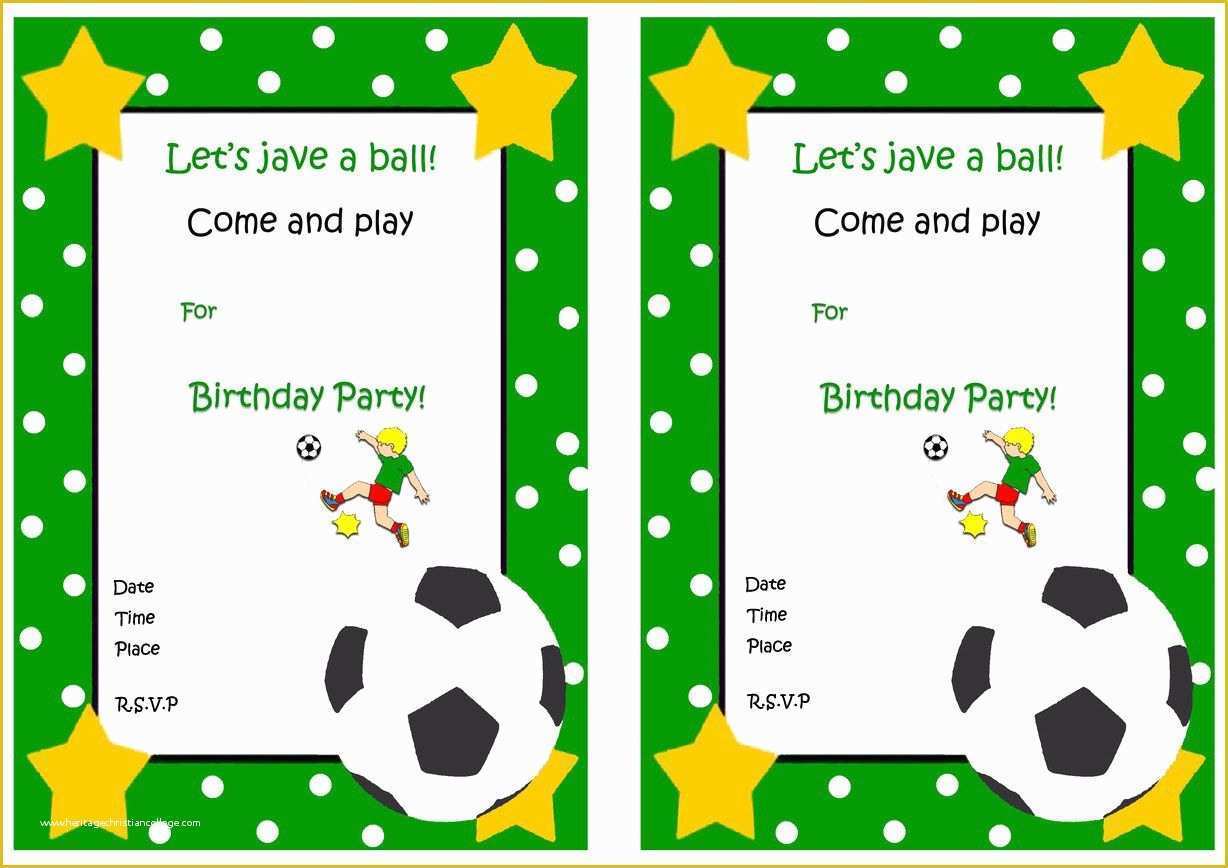Soccer Ticket Invitation Template Free Of soccer Free Printable Birthday Party Invitations