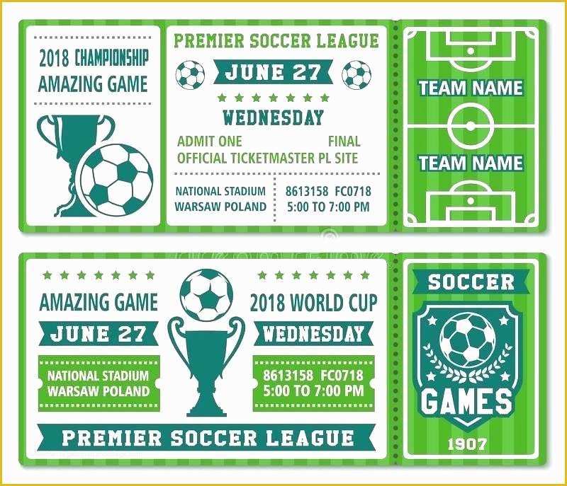 Soccer Ticket Invitation Template Free Of Ticket Template Pages