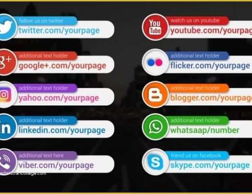 Social Media after Effects Template Free Of Flat social Media Lower Thirds after Effects Templates