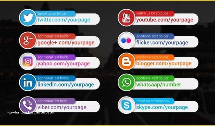 Social Media after Effects Template Free Of Flat social Media Lower Thirds after Effects Templates
