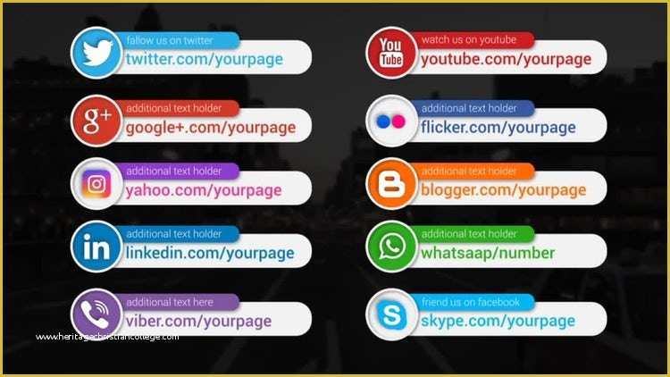 Social Media after Effects Template Free Of Flat social Media Lower Thirds after Effects Templates