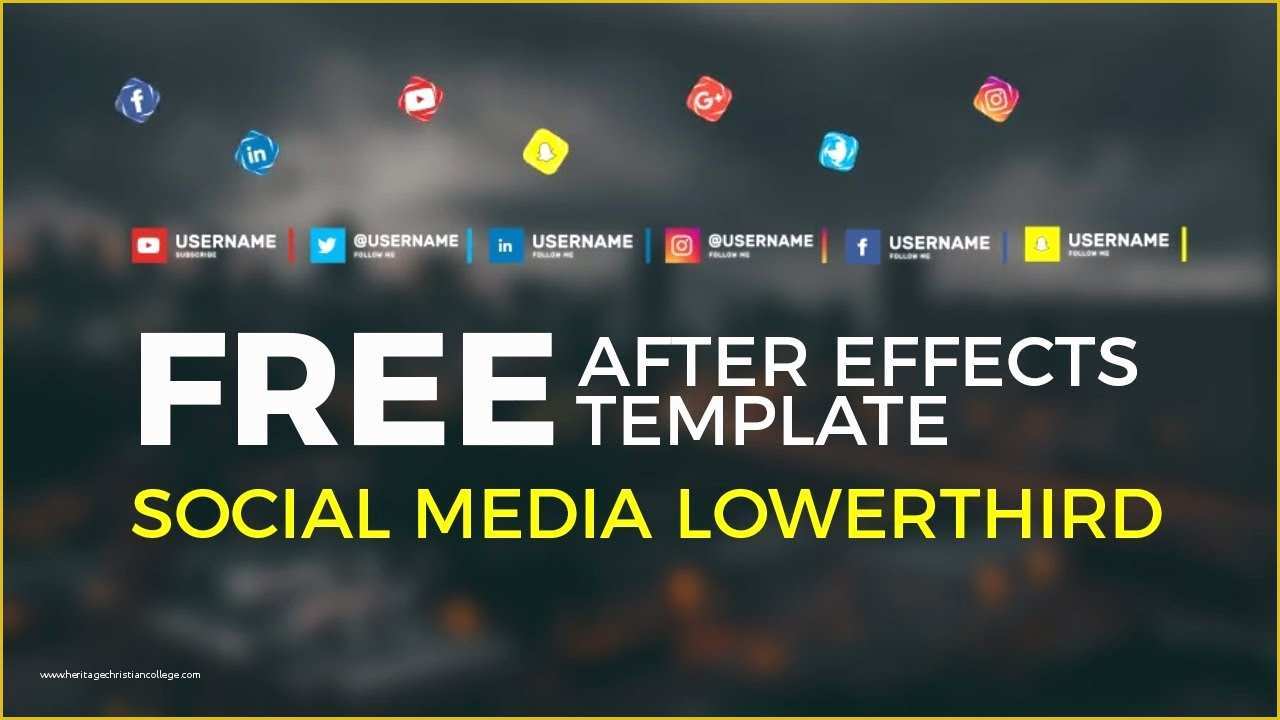 Social Media after Effects Template Free Of Free after Effects Templates social Media Lower Third