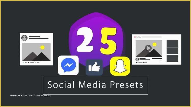 Social Media after Effects Template Free Of Infographic Presets 25 social Media Icons after